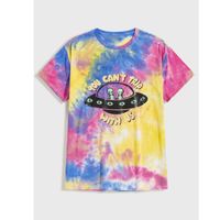 Men letter and graphic tie dye tee m