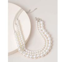 3pcs faux pearl beaded choker