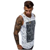 Men allover letter graphic tank top s