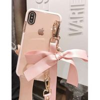 Bow decor iphone case with lanyard xs max