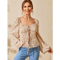 Lantern sleeve blouse m