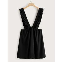 Plus ruffle strap suspender dress 2xl