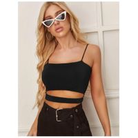 Cutout cropped cami top m