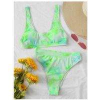 Tie dye high waisted bikini swimsuit m