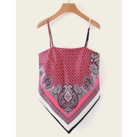 Paisley print self-tie bandana top m