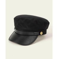 Pu belt decor baker boy hat