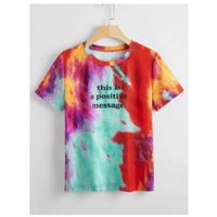 Slogan graphic tie dye tee s