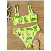 Cartoon dinosaur bikini swimsuit m