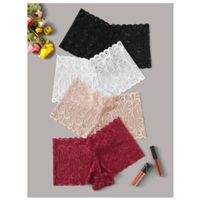 4pack floral lace panty set l