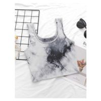 Ribbed tie-dye cropped tank top s