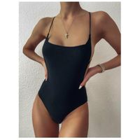 Crisscross open back one piece swimsuit s