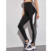 Colorblock tape high waist leggings m