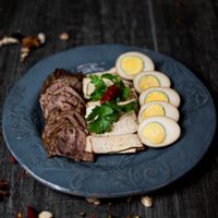 Marinated beef bean curd and eggs