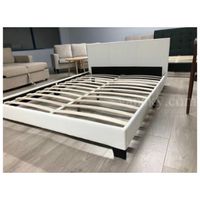  leather bed frame white (queen size)