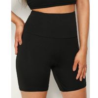 Banded high-rise biker shorts 