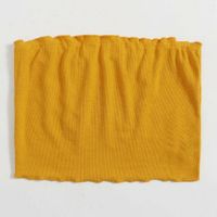 Frill trim rib-knit bandeau top s