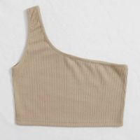 Ribbed one-shoulder crop top xs