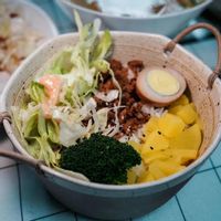 Minced pork and mushroom with rice