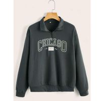 Letter graphic half-zip pullover s