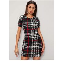 Plaid bodycon dress xl