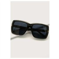 Square frame sunglasses with case