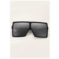 Flat top shield sunglasses with case