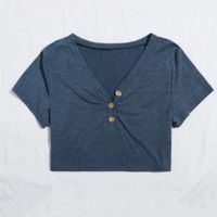 V neck crop tee s