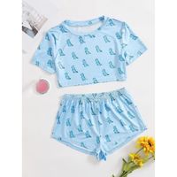 Cartoon dinosaur print pj set xl