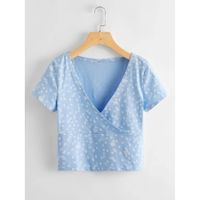 Ditsy floral wrap tee s