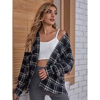 Shein plaid button-front flannel shirt m