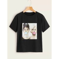 Audrey hepburn & marilyn monroe graphic tee l