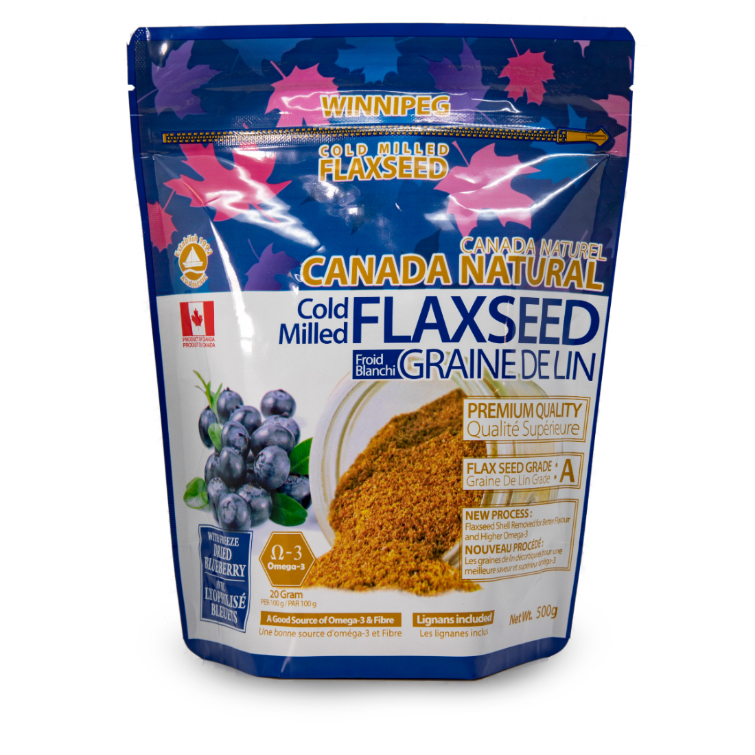 Eugris Winnipeg Coldmilled Flaxseed with FreezeDried Bl