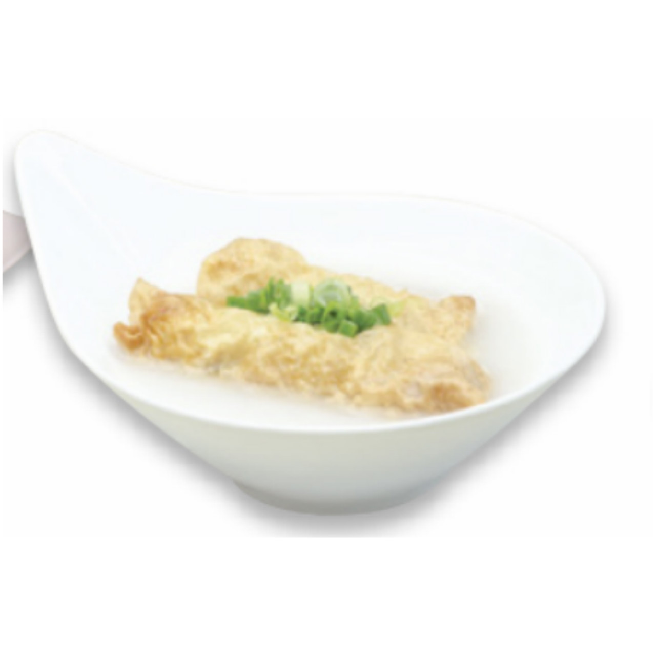Fish paste bean curd sheet roll in rice soup (m)