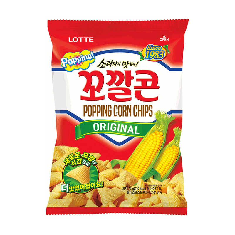Lotte popping corn chips